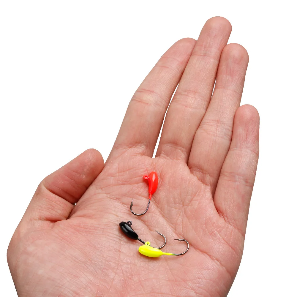 MAGBLUE-anzuelos de Pesca con cabeza plomada, 1,5g/2,4 cm, señuelo suave con púas, herramienta de accesorios para Pesca en hielo en invierno, 5 unids/lote - imagen 5