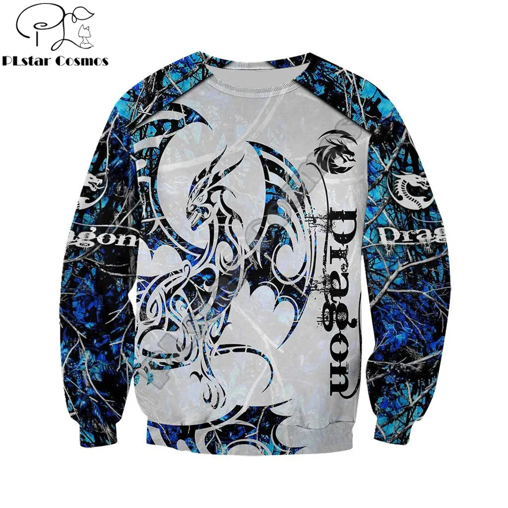 Sudadera con capucha con estampado 3D de tatuaje y Dungeon Dragon para hombre, sudadera de lujo Unisex de otoño e invierno, jersey con cremallera, ropa de calle informal KJ411 - imagen 2