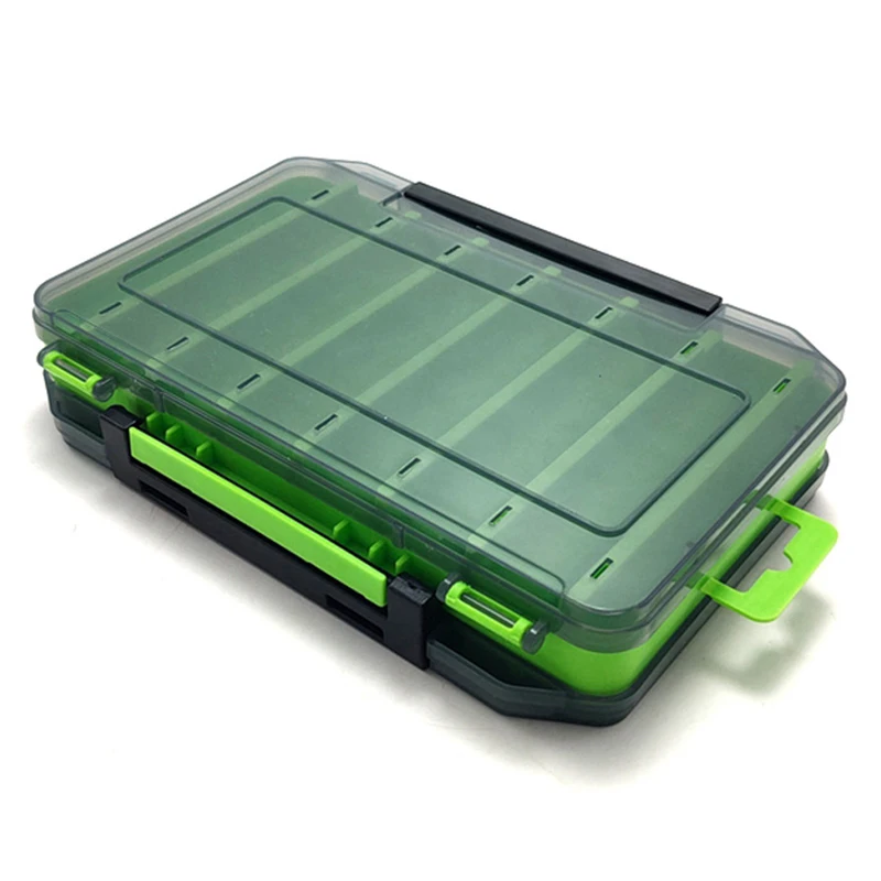 Doublex-caja de aparejos de pesca con 14 celdas, almacenamiento de anzuelos y señuelos, herramienta de pesca, accesorios para Wobblers - imagen 4