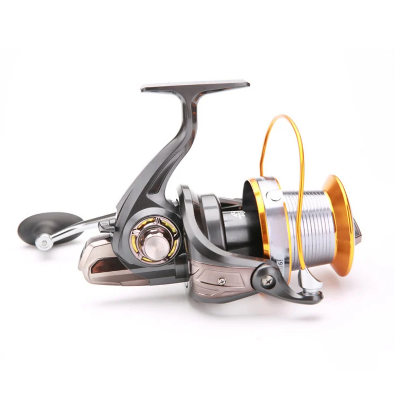 Carrete de pesca de tiro lejano, Metal LJ 4000-9000 Series 4 + 1 BB, copa biselada, señuelo de depósito de agua dulce, rueda de pesca giratoria - imagen 4