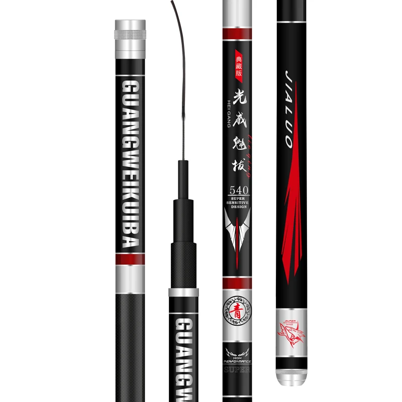 Caña De pescar telescópica De fibra De carbono, caña De pescar superdura 6H, Olta De Pesca De 3,6 M/3,9 M/4,5 M/5,4 M/6,3 M/7,2 M/8M/9M/10M, Taiwán caña de pescar, - imagen 2