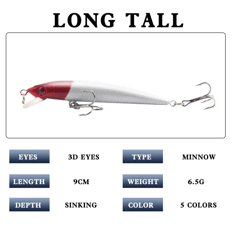 Señuelos de Pesca de pececillos, cebo duro Artificial con ojos 3D, 8,8 cm, 6,1g, Wobbler Crankbaits, aparejos para carpa - imagen 2