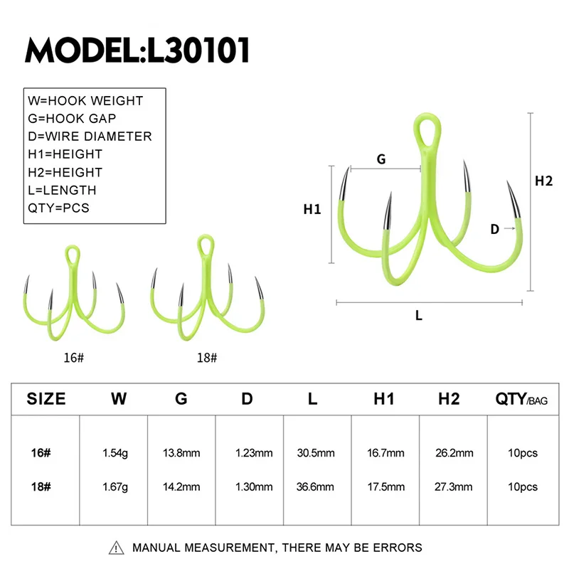 PROBEROS-anzuelos luminosos de acero al carbono para pesca, 50 Uds., 4 tenedores, 4 garras, 16-18 # - imagen 3