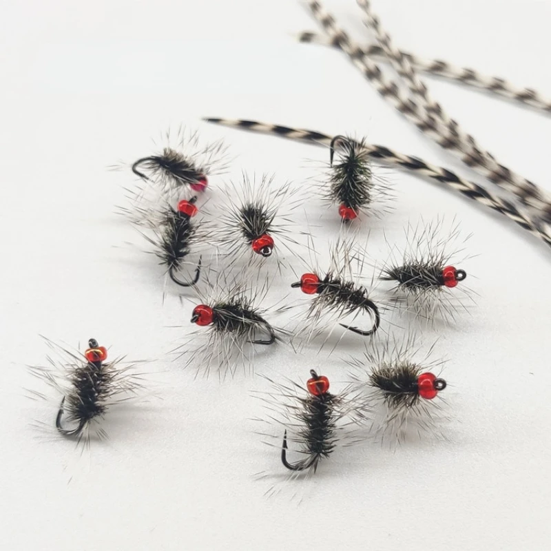 Juego de anzuelos de pesca con mosca, cebos giratorios con púas de carpa, insectos, grupo de línea de pesca - imagen 3