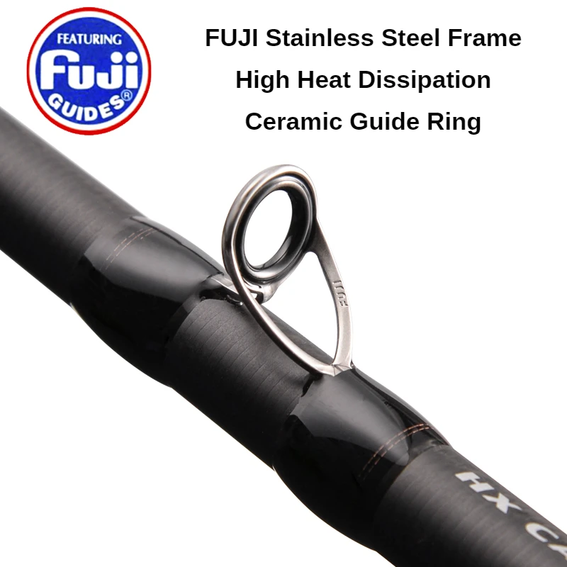 PURELURE WILD-varilla de 1 pieza, todos los anillos guía Fuji SIC, varilla de Lucio, varilla de bajo negra, mango de corcho, Zander de tela Toray T1100G - imagen 5