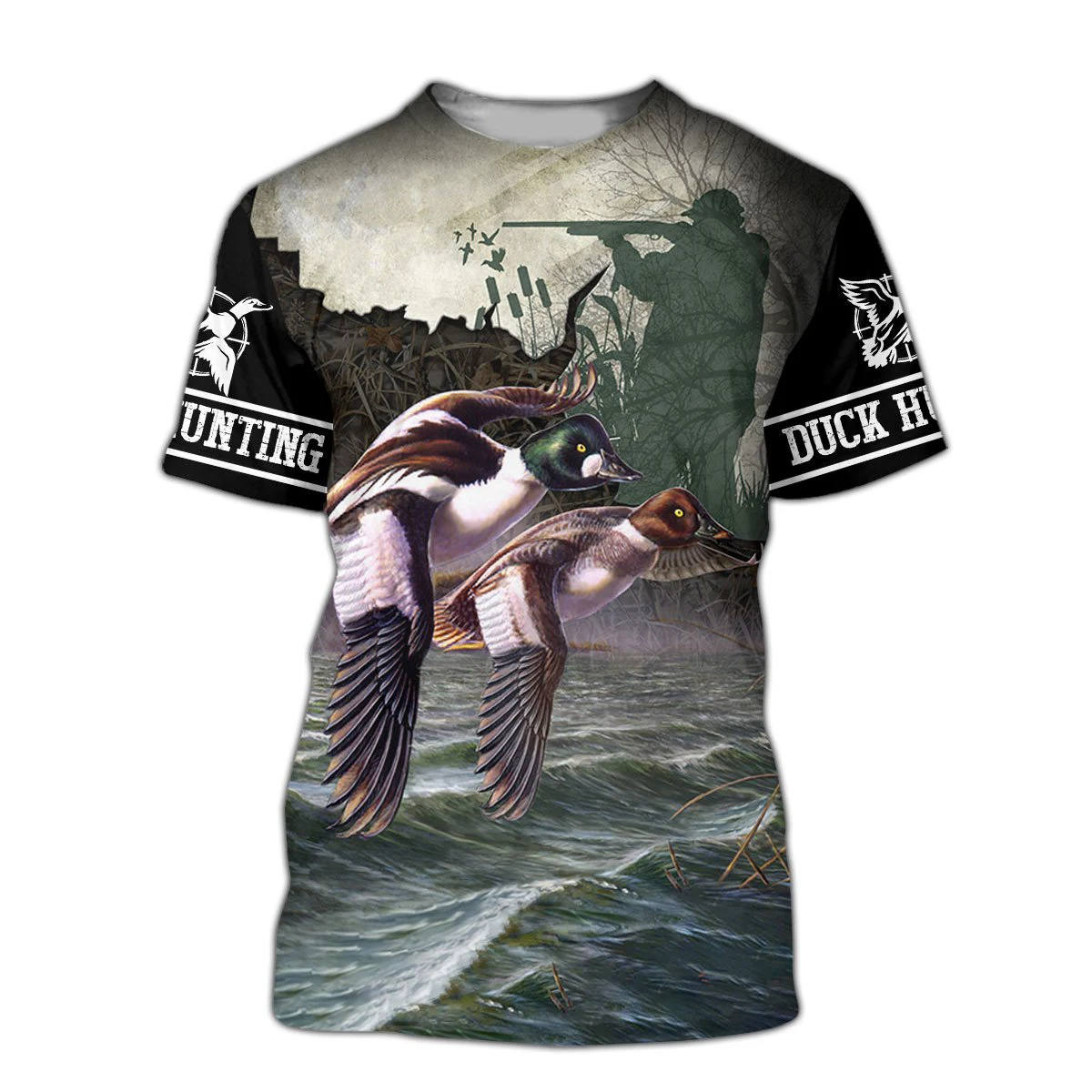 2025 camiseta de moda de verano para hombre, camiseta de manga corta Unisex con estampado 3D de caza de pato, camisetas informales, 16 estilos TX241 - imagen 3