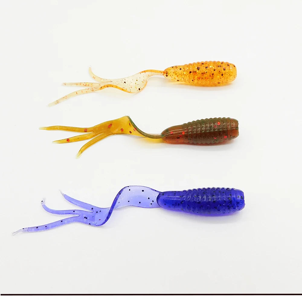 KESFISHING-Señuelos blandos de plástico de silicona, GRUB TRIPPLE, 38mm, cebos de Pesca artificiales profesionales de la mejor calidad - imagen 4