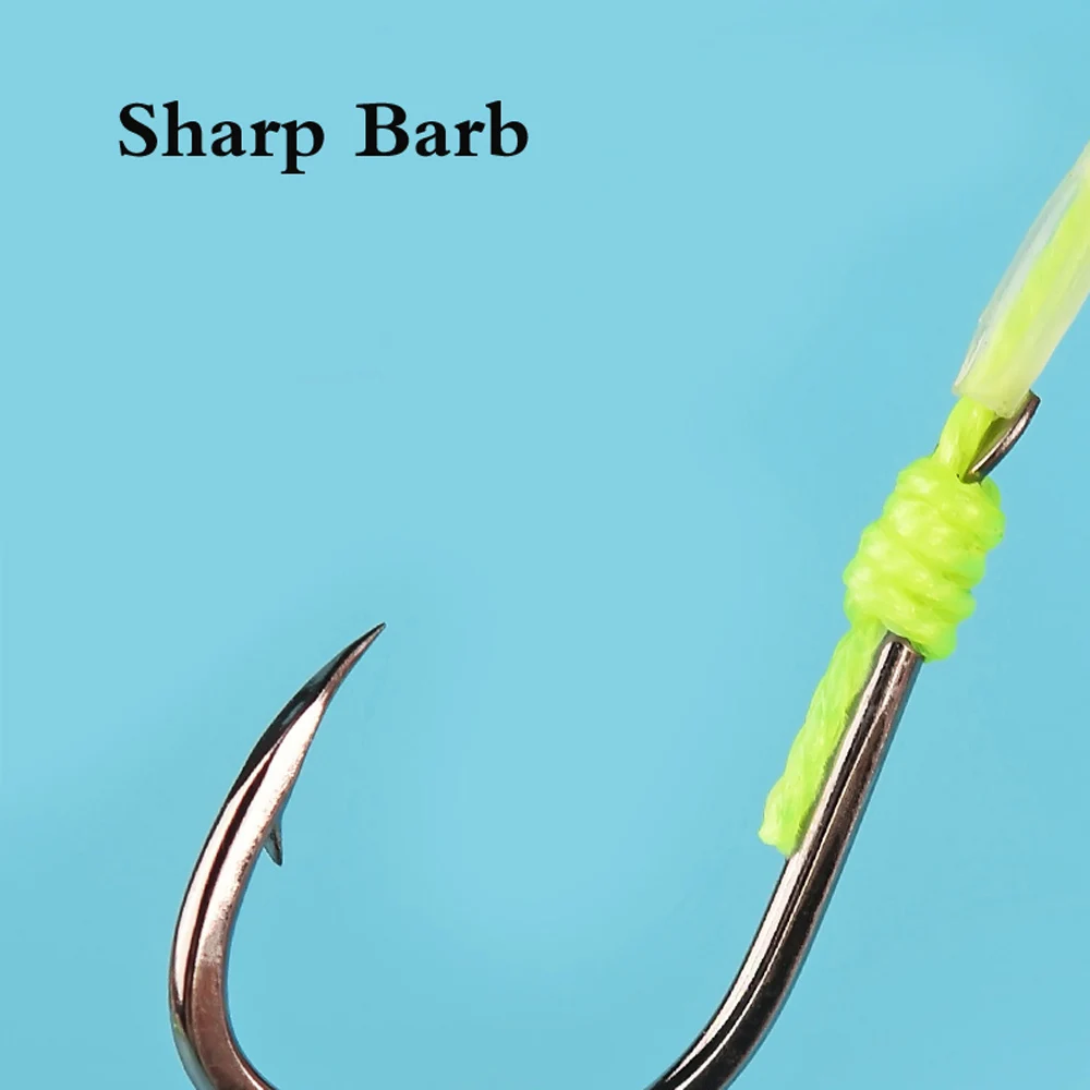 Anzuelos de pesca de 2 piezas, juego de anzuelos de araña antibobinado, de acero de alto carbono para aparejos de pesca - imagen 5