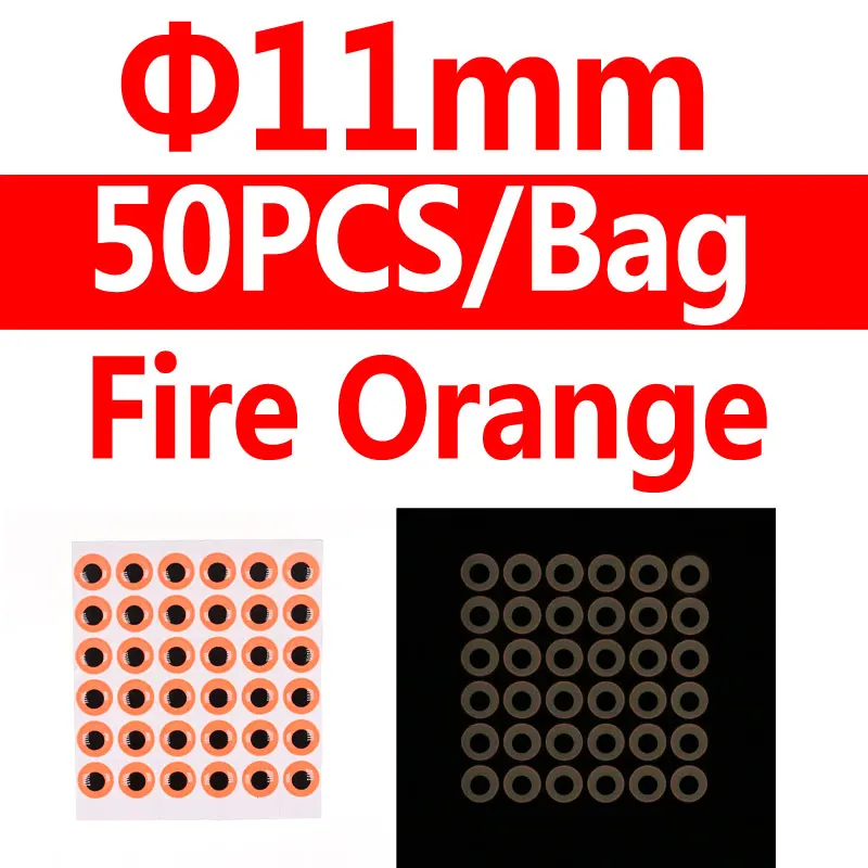 11mm fire orange 50p