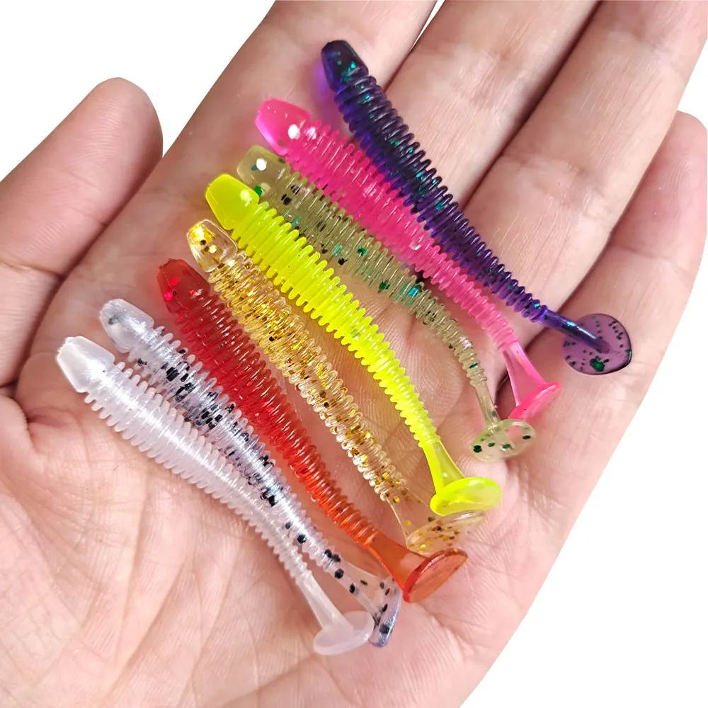 Balleo-señuelo de pesca suave, cebo de silicona para Sábalo, alimentador de cebo de plástico suave para Lucio, aparejos de pesca, 0,7g, 10 Uds./20 Uds.