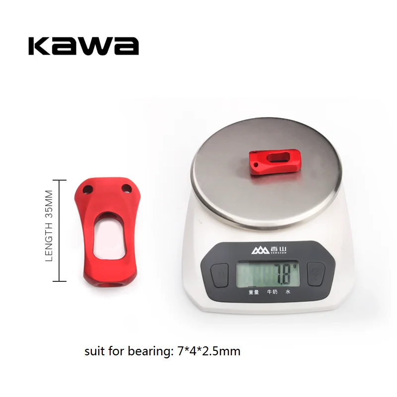 Kawa-perilla de mango de carrete de pesca, perilla de aleación de aluminio para carrete de Spining de fundición de cebo, accesorio de aparejos de pesca S/D, incluye rodamiento, 1 unidad - imagen 2