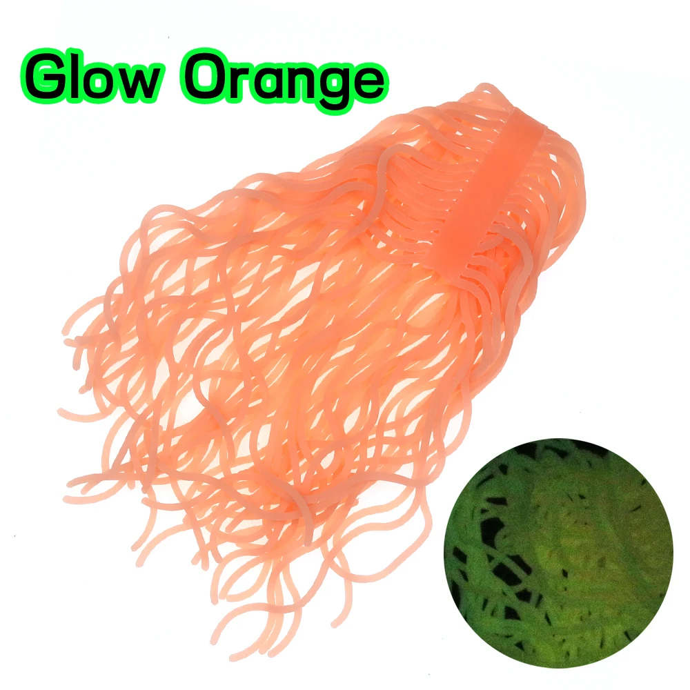 Bimoo 60 hebras/pc atado de moscas suave Squirmy gusano suave silicona señuelo de pesca cebos para San Juan gusano tierra atado Material - imagen 5