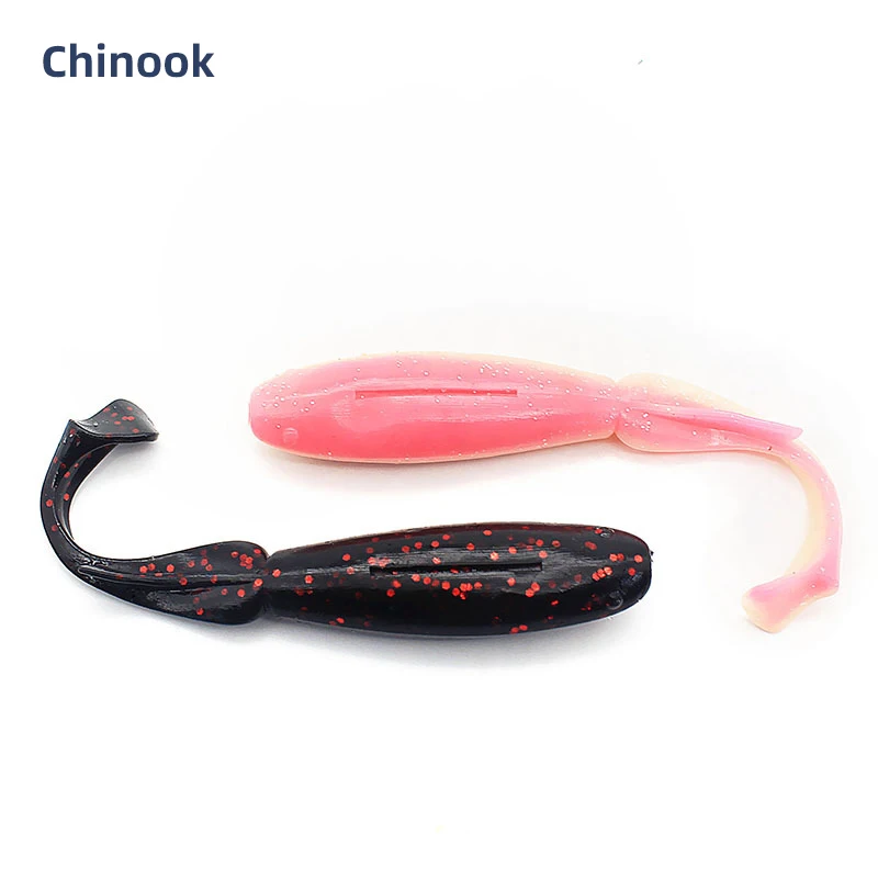 Chinook-señuelo de pesca suave, cebo Artificial de silicona, 80/120mm, 10/5 unidades - imagen 4