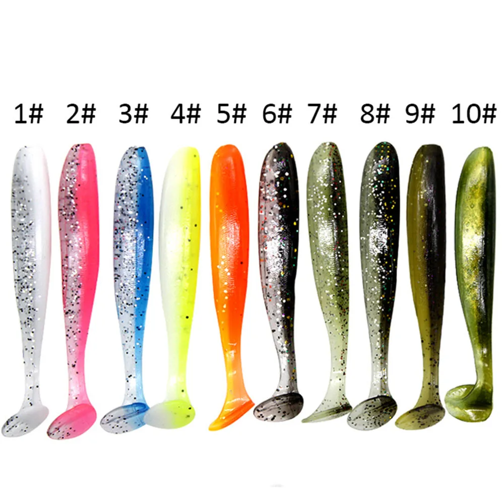10 unids/lote de señuelos blandos de pesca, cebo de silicona para pesca de carpa, señuelo de pesca en el mar, Pva Swimbait Wobblers, Kit de aparejos artificiales - imagen 4