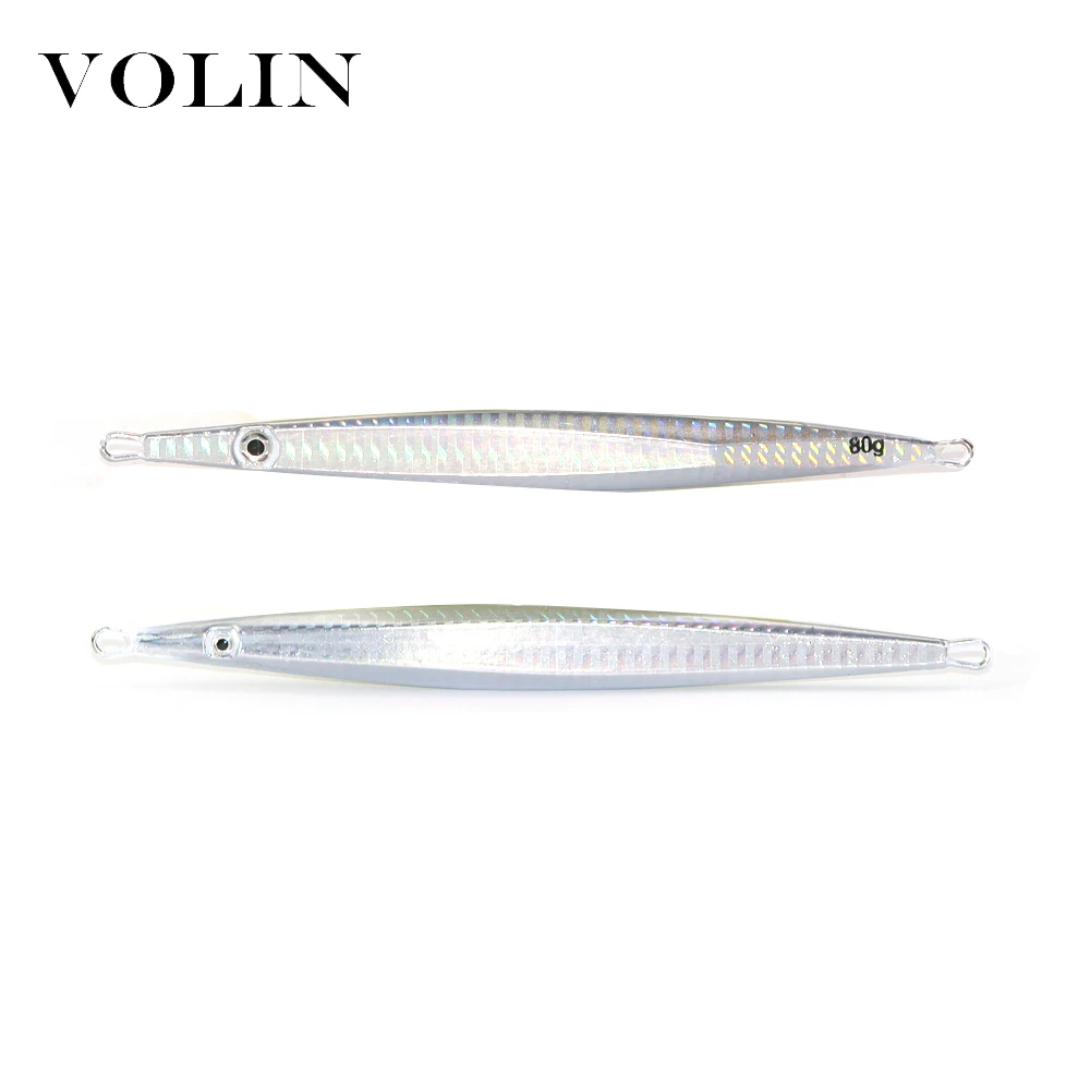 VOLIN-señuelo de Metal para pesca de Jigging lento, 1 unidad, 80g, 100g, 120g, 150g, 200g, 300g, 400g, cebo Artificial - imagen 4