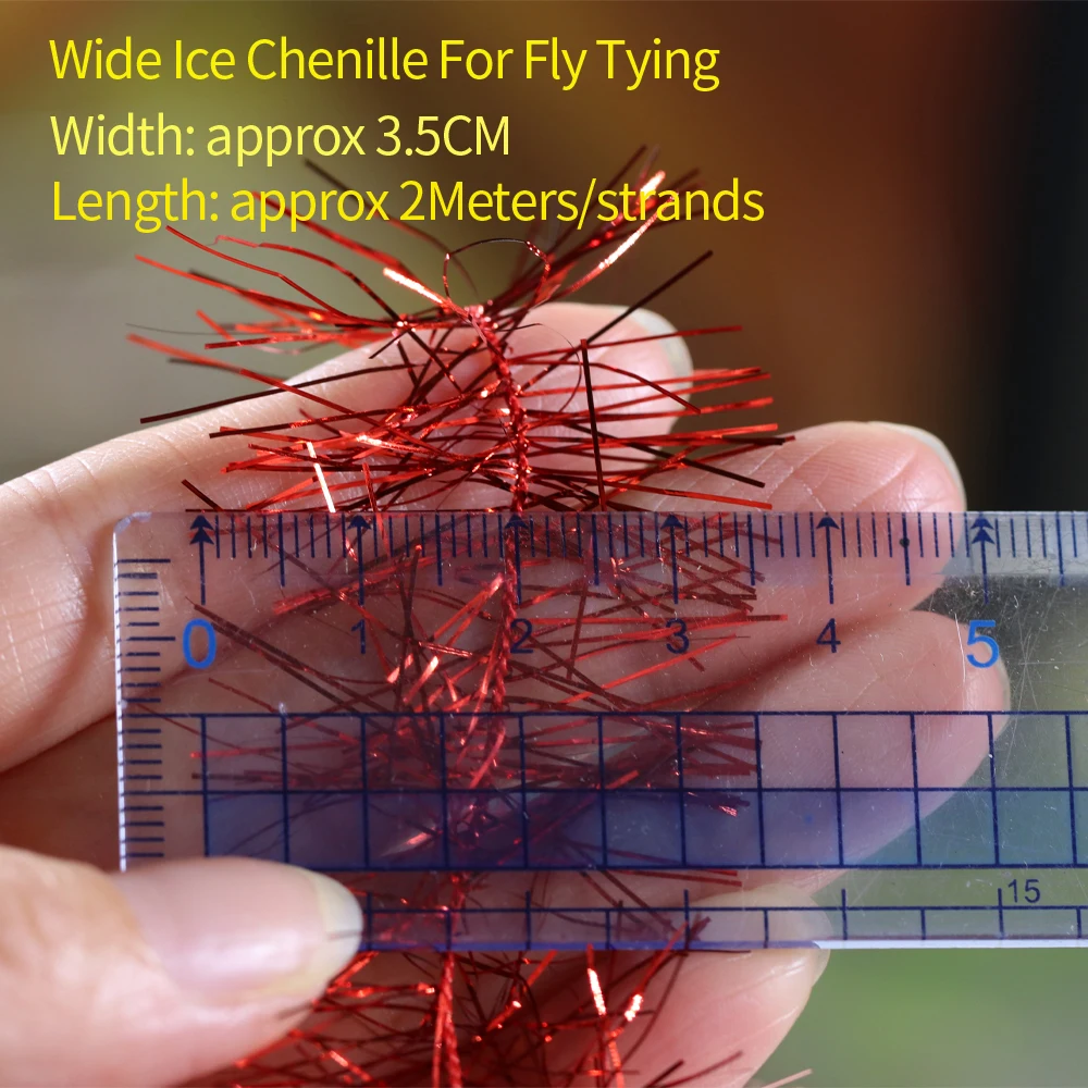 ICERIO, 8 bolsas de colores surtidos, 3,5 cm de largo, chenilla helada, pesca, atado de moscas, materiales, serpentinas de ninfa, plantilla de hielo de agua salada, fabricación de señuelos - imagen 2