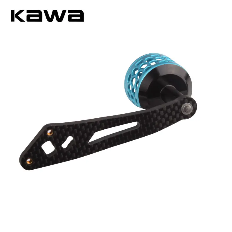 KAWA mango de carrete de pesca, fibra de carbono, adecuado para S/D, carrete de fundición de cebo, tamaño de agujero 8x5mm y 7x4mm juntos, mango único - imagen 3