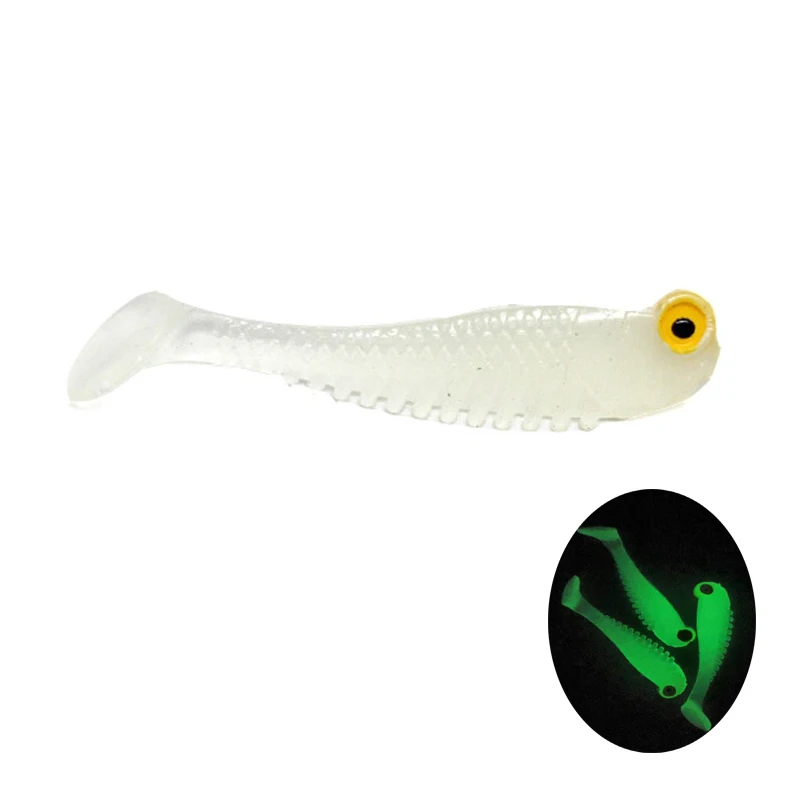 Señuelo de pesca suave, Wobbler para curricán, área de trucha, cebo de hundimiento con anzuelo de cabeza de plantilla, goma de plantilla, lubina, perca, 1,2G, 2,8G, 10 piezas - imagen 4