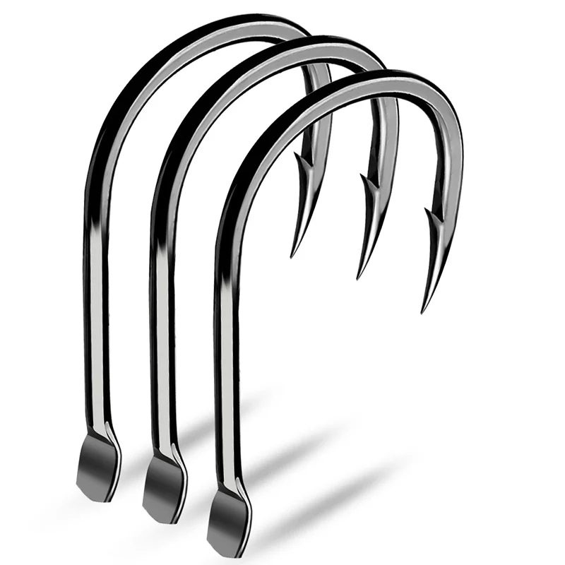 PROBEROS 30 anzuelos de púas compensados de acero rico en carbono 11 # -20 #   Anzuelos planos para pesca de carpa, anzuelos individuales, accesorios, aparejos - imagen 5