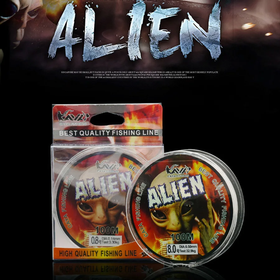 Línea de pesca con mosca Alien 100m 0,6 # -8.0 #   Línea de pesca con mosca de carpa de agua dulce líder marino de fibra de nailon súper fuerte japonesa - imagen 2