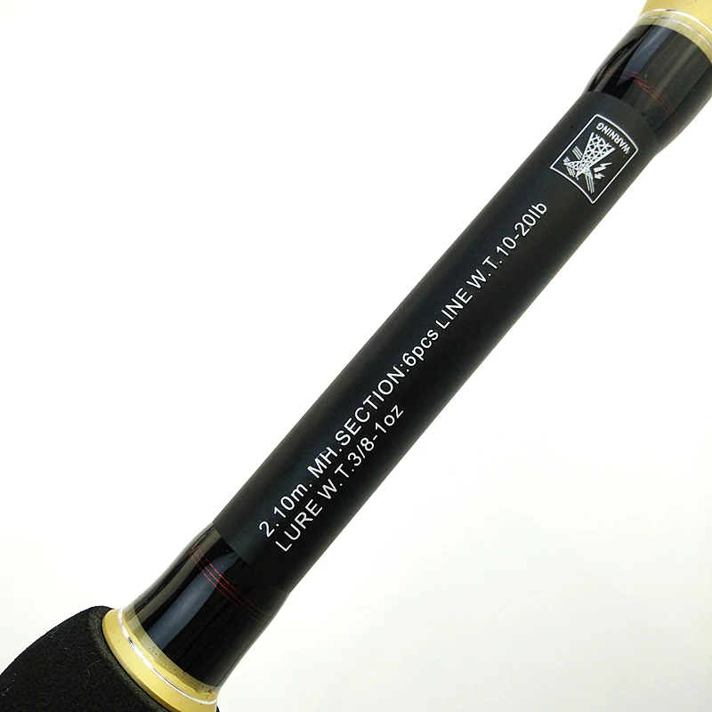 Caña de pescar giratoria portátil, accesorio telescópico de carbono de acción rápida, 9 pies MH, 1,8/2,1/2,4/2,7 m - imagen 5