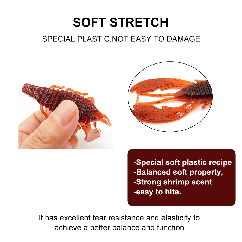 ESFISHING-señuelo de Pesca profesional, cebo blando, 6 piezas, 100mm, 10g, venta al por mayor - imagen 2