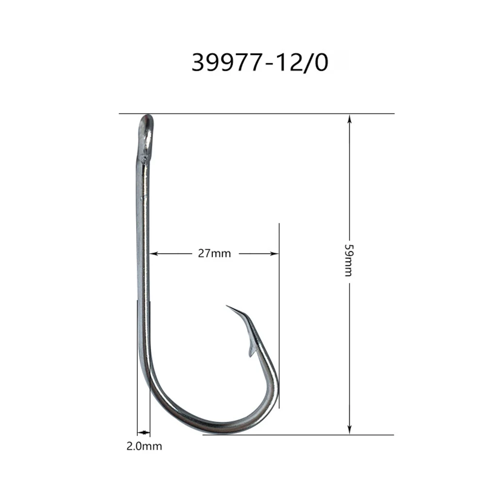DORISEA-anzuelo de pesca en el mar, accesorio de acero inoxidable, circular, tiburón largo, 39977, 10/0 - 14/0