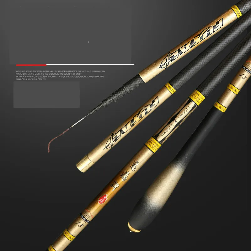 Caña de pescar telescópica, caña de pescar superdura de sección larga, giratoria, 2,7/3,6/3,9/4,5/5,4 m - imagen 5