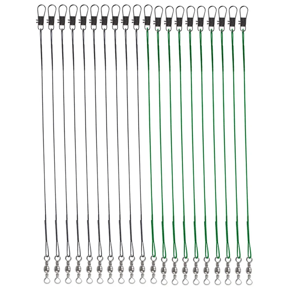 Juego de Herramientas de rastreo de pesca, accesorios de correa de línea de alambre de acero inoxidable antimordedura, 15/20/25/30cm, 10 unidades por lote - imagen 4