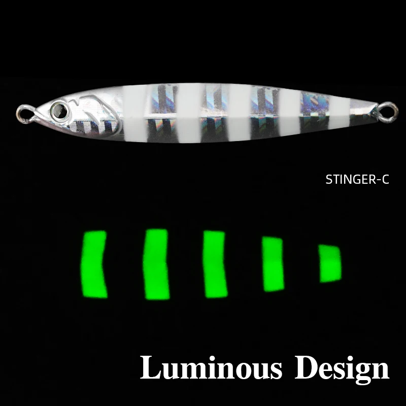 TSURINOYA-señuelo de Pesca STINGER de 20g/30g/40g, señuelo de Metal para JIGGING, cuchara de fundición larga para Pesca en agua salada - imagen 4