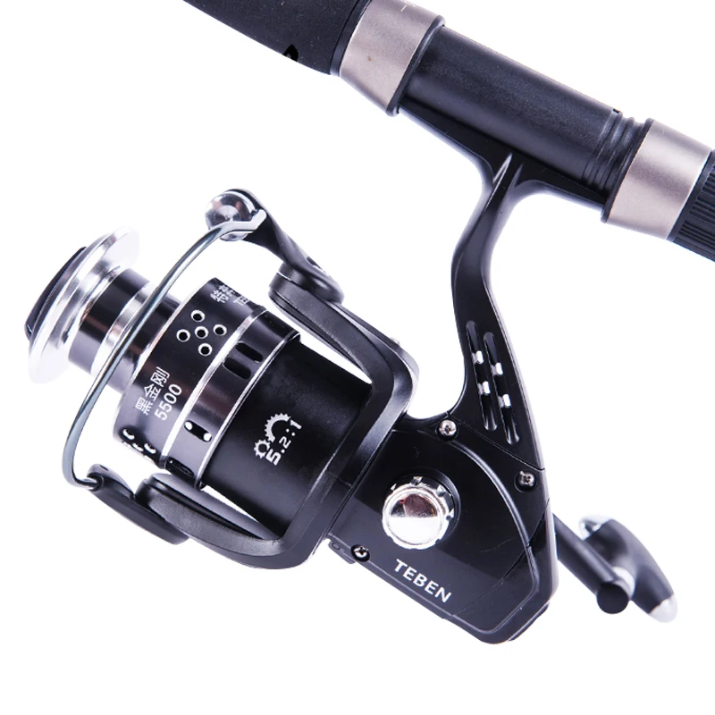 Carrete De Pesca De curricán 4500, 5500s, 6500s, serie 5,1: 1, 5BB, giratorio, ligero, trasero - imagen 5