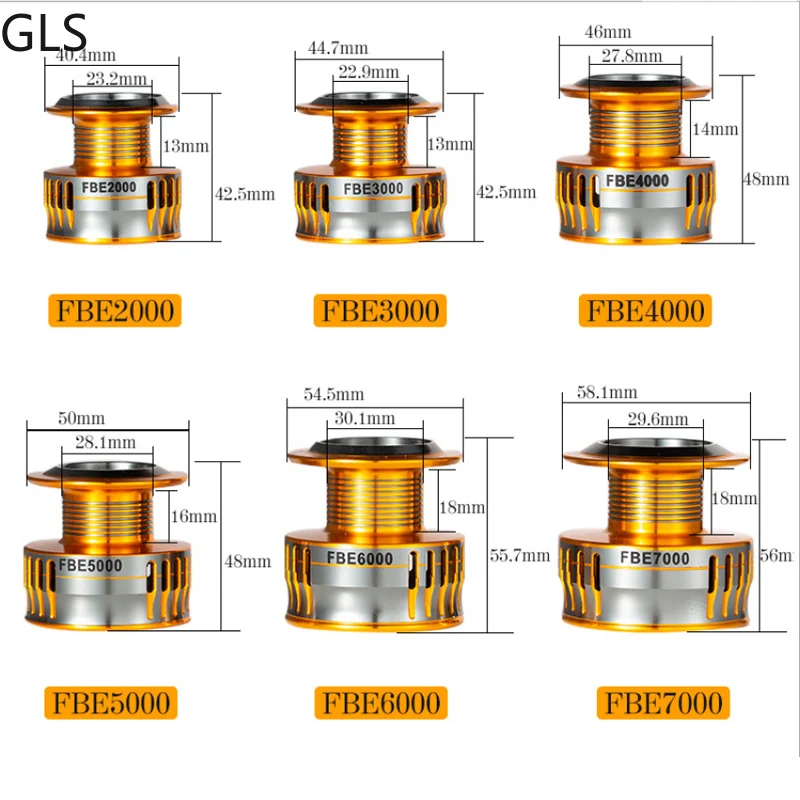 GLS nuevo cuerpo parcial de aleación de aluminio relación de engranaje de rueda giratoria duradera 5,0: 1/4, 7:1, carrete de pesca basculante de Metal resistente a la corrosión - imagen 4