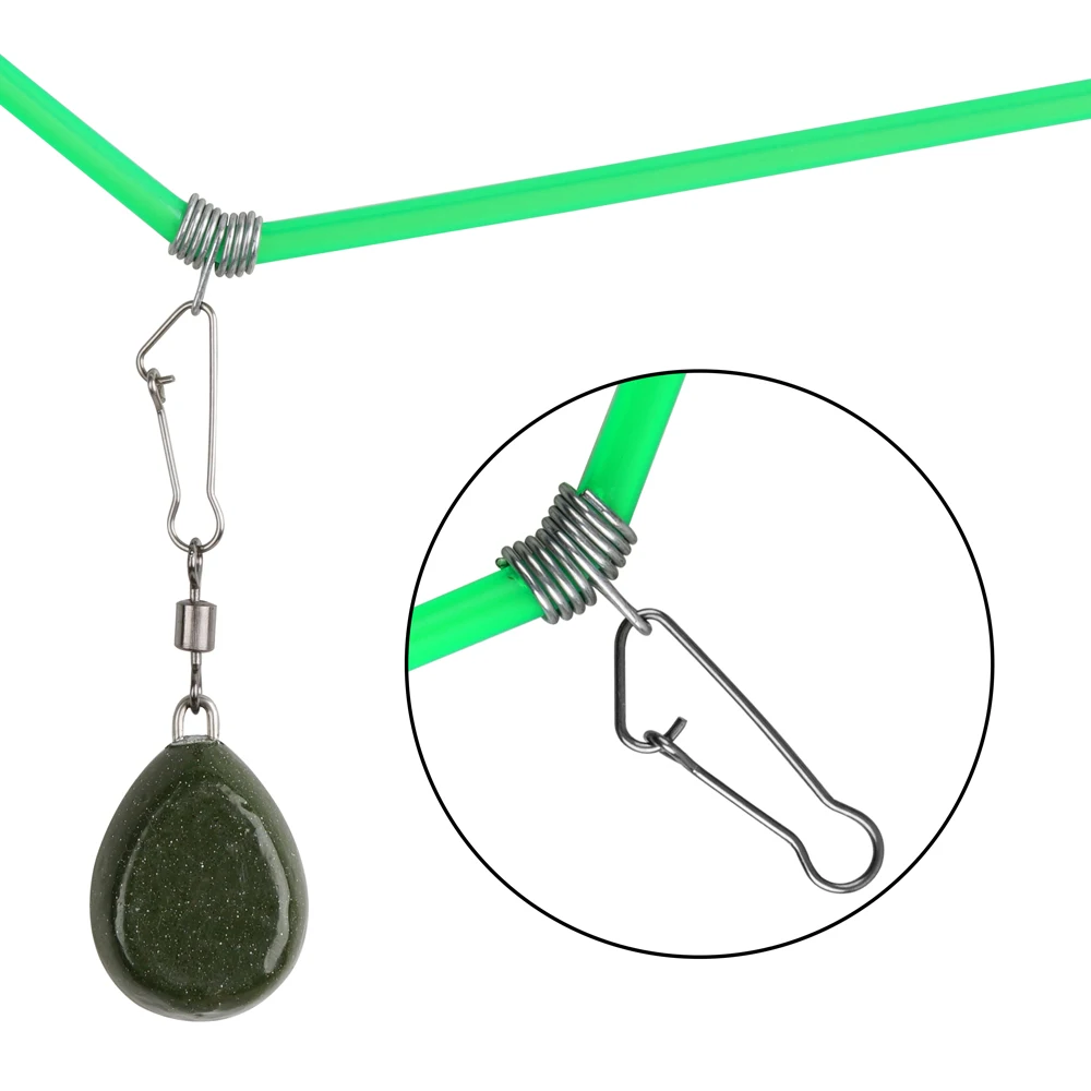 Alimentador antienredos de 15 piezas para pesca, Conector de equilibrio de tubo con broche giratorio, accesorios de aparejos de pesca marina de latón - imagen 5