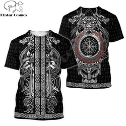 Hipster TX221 camiseta pesca estampado 3D cuervo dragón manga corta