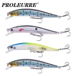 1 PC. Señuelo de pececillo de plástico láser 10cm 8.5g Wobblers flotantes densos Cebo de perca duro artificial