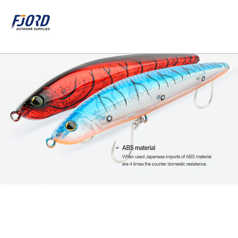 FJORD 200mm 64g Trolling flotante lápiz grande artículos de pesca duros señuelo de agua salada marina cebo Artificial para pesca y recreación - imagen 3
