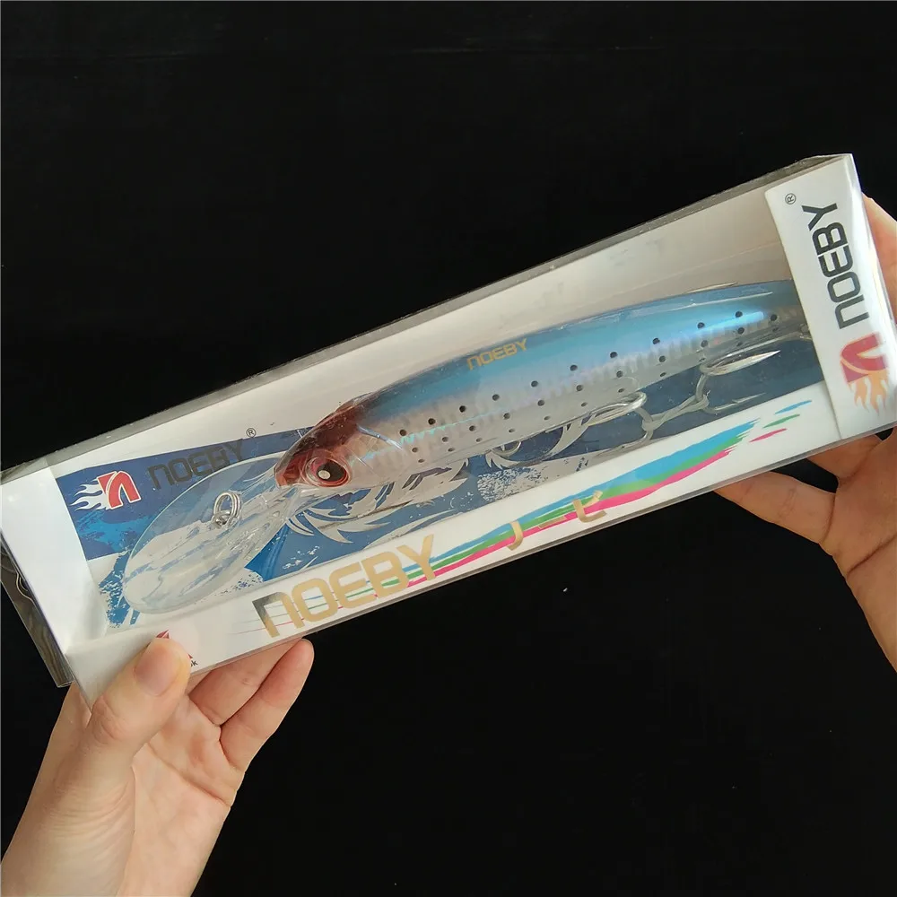 NOEBY, 2 uds., 12cm, 30g, 14cm, 50g, 16cm, 70g, señuelo de pesca con curricán, juego Wobbler, cebo duro MINNOW, aparejos de pesca con curricán NBL9046 - imagen 5