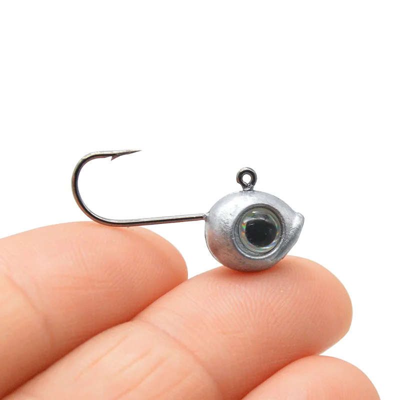 Fishing Big Eye Jig Head Hook 3g 4g Soft Lure Worm Bait Barbed Hooks Bottom Fish Catch Lot 4 Pieces Sale