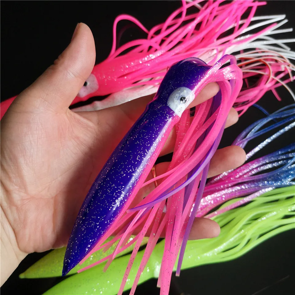 Señuelo de pulpo de 30cm y 40G, 1 piezas, señuelo suave de calamar, pesca en mar, falda de agua salada, aparejos de pesca - imagen 2