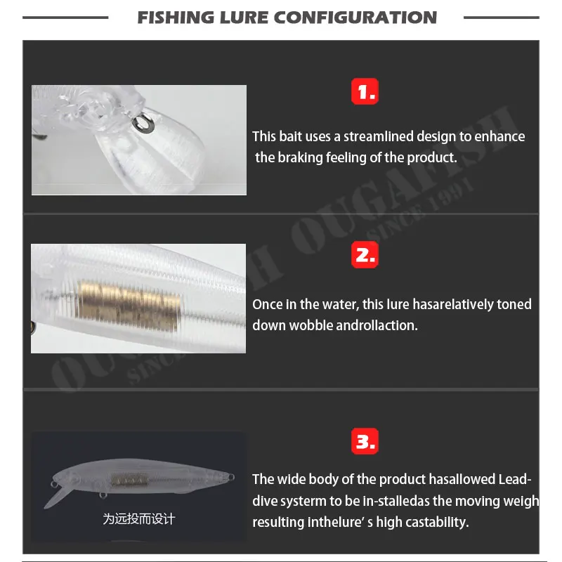 Señuelo De Pesca Minnow, señuelos transparentes sin pintar en blanco, 4-16,5g, 60-110mm, Wobblers, Accesorios De Pesca A La Carpe, productos De Angeln - imagen 5