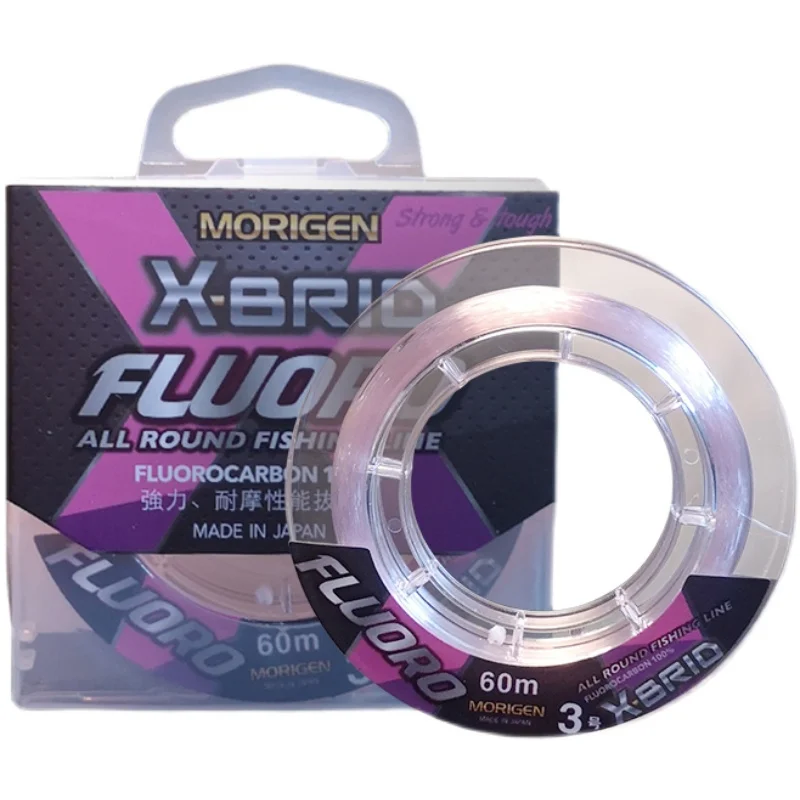 MORIGEN-líneas de fluorocarbono X-BRID, aparejos de Pesca de fibra de carbono para agua de mar, 0.212-0.384mm, 6.6LB-20LB, hechos en Japón - imagen 4