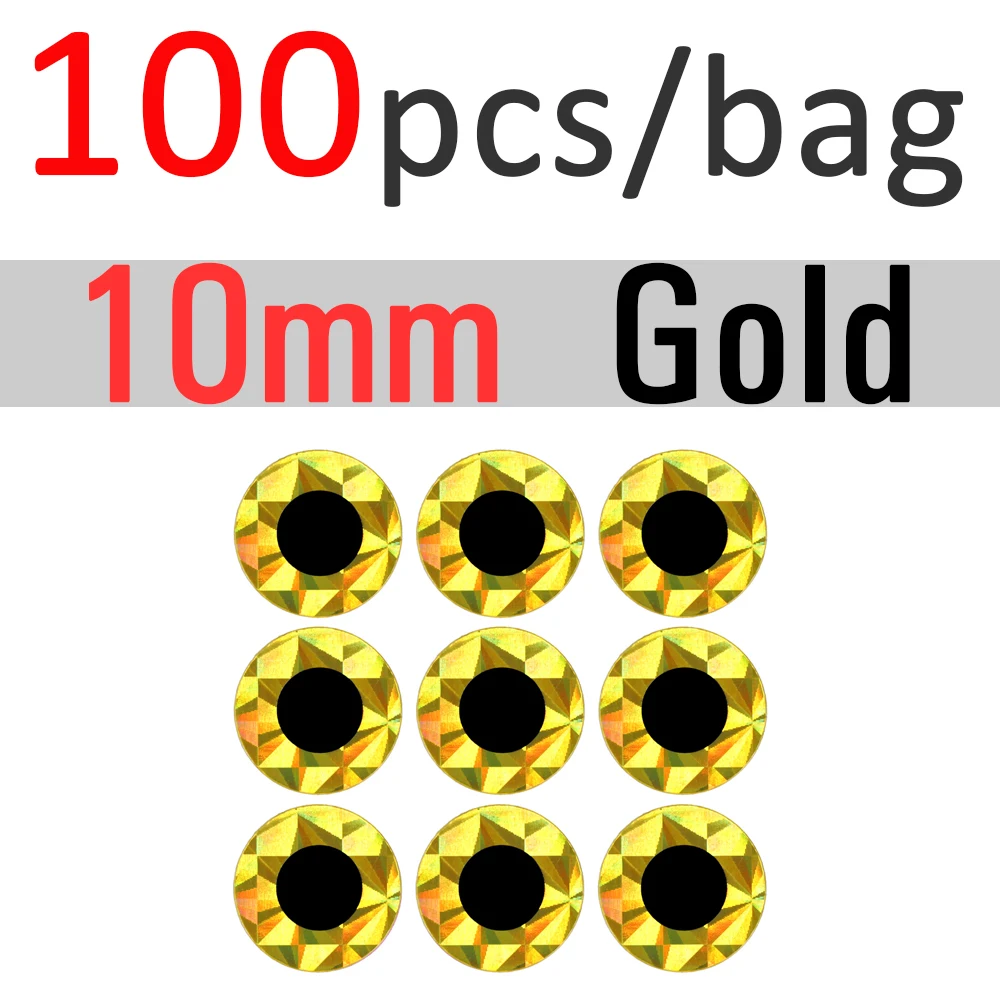 10mm Gold 100pcs