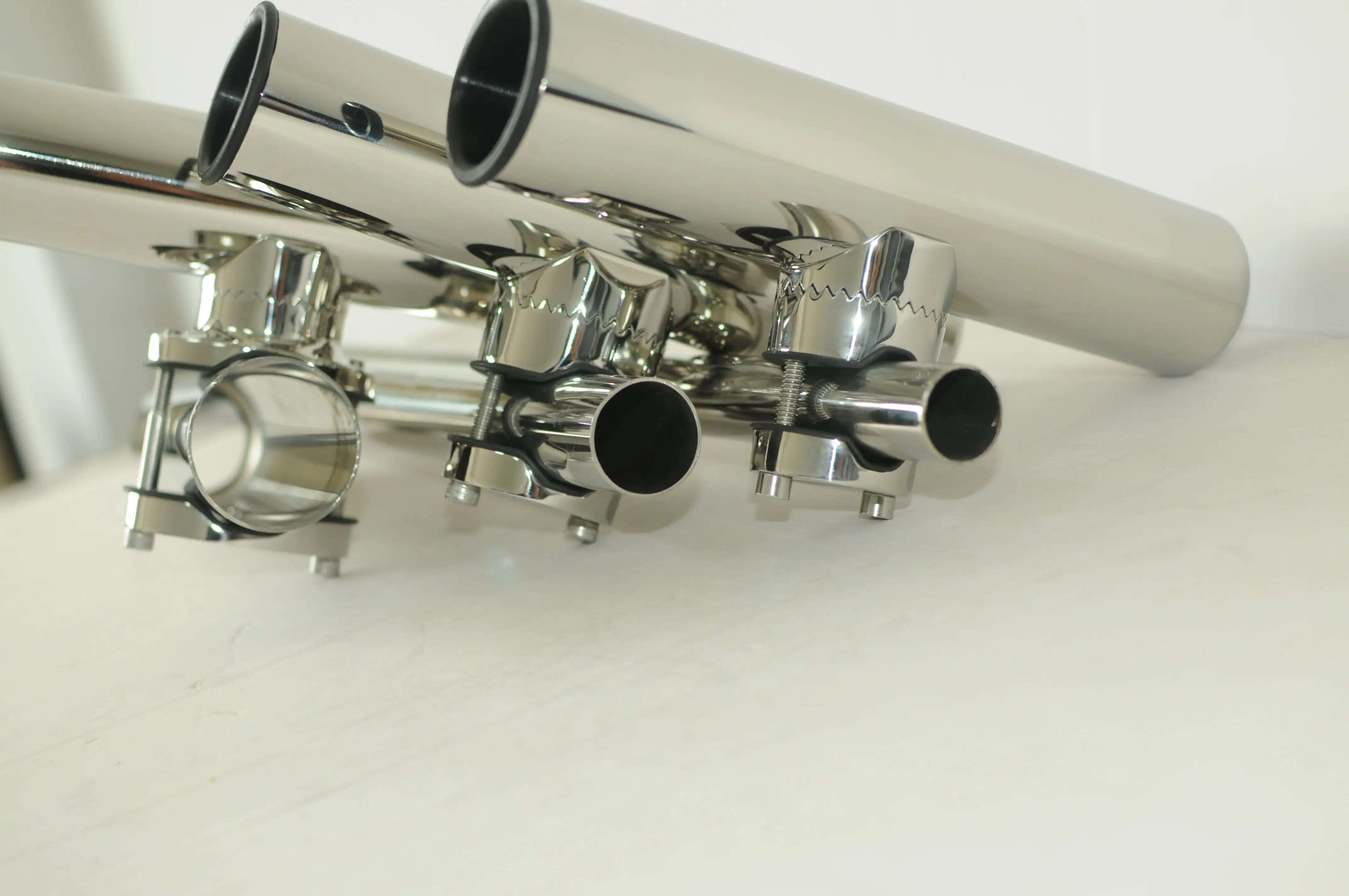 Accesorio de aparejos de pesca de acero inoxidable marino, soporte de caña giratoria para tubos de 19-25mm, 2 uds. - imagen 5