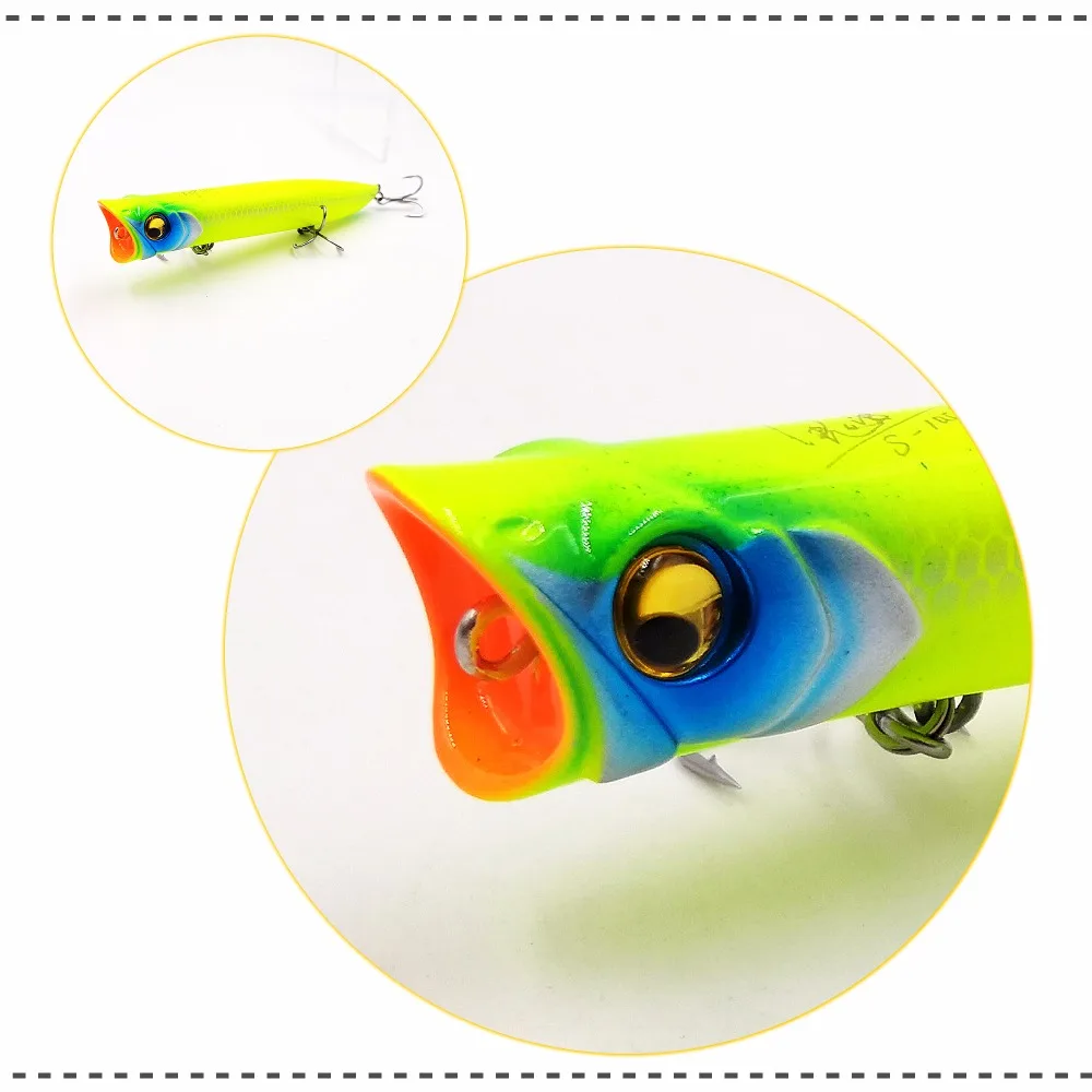 EWE Guibo-señuelo de pesca flotante, superficie de 70/85/105/115mm, 7/9.5/13.5/18g, Wobbler Artificial para cebo duro de lubina - imagen 5