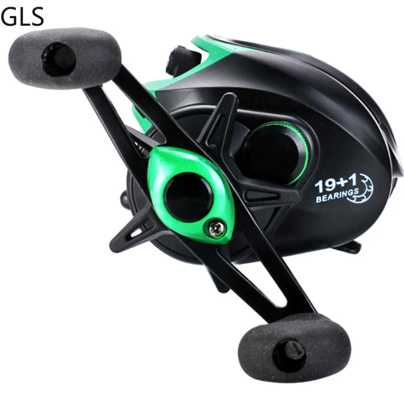 GLS-carrete de Baitcasting de arrastre máximo, cuerpo de Metal, 8KG, 19 + 1 rodamientos, 6,3: 1, alta velocidad, mano izquierda/derecha, agua salada, nuevo - imagen 4