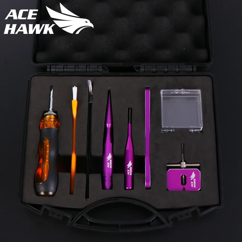 Ace Hawk DIY carrete de pesca Baitcasting kits de reparación matercial Combo herramientas de mantenimiento carrete dispositivo de desmontaje Pin - imagen 2