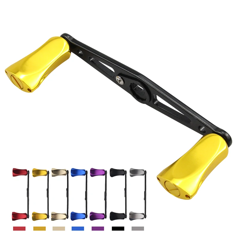 EKfan, 1 unidad, 8x5MM, tamaño del agujero, mango de carrete de pesca de 112MM, perilla de aleación de aluminio, mango negro para piezas de herramientas de carrete de Baitcasting