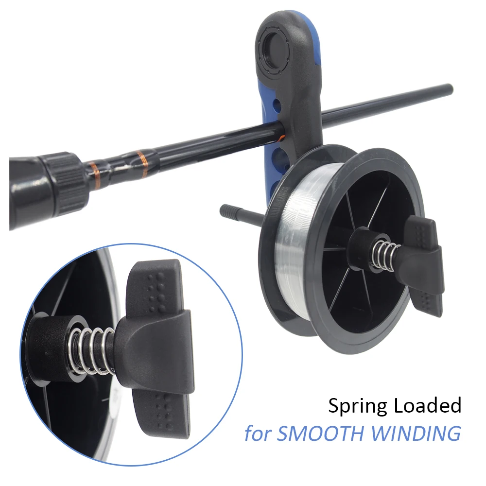Carrete de pesca portátil, carrete de rendimiento suave, ajustable, ancho de hasta 68mm/2,6 pulgadas, enrollador de línea - imagen 5