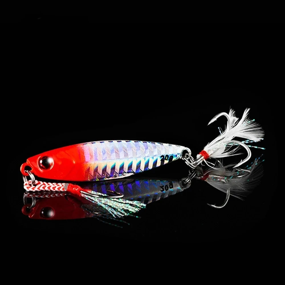 Caliente nuevo 10g 15g 20g 30g pesca jigging señuelo cuchara spinnerbait cebo de metal lubina atún señuelos jig minnow aparejos de pesca - imagen 4