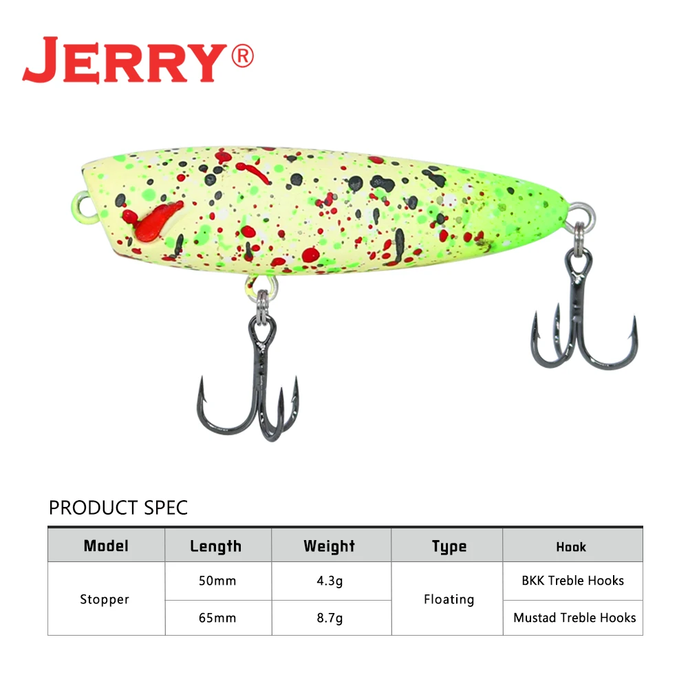 Jerry Stopper flotante cebo Artificial Topwater, señuelo Wobbler ultraligero para agua dulce, perca de trucha y lubina, aparejos de pesca de 50mm - imagen 3